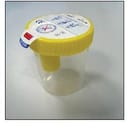 KIT CONTENITORE URINA SECUR BOX TAPPO GIALLO A VITE CON PUNTO DI PRELIEVO 120 ML 1 PEZZO