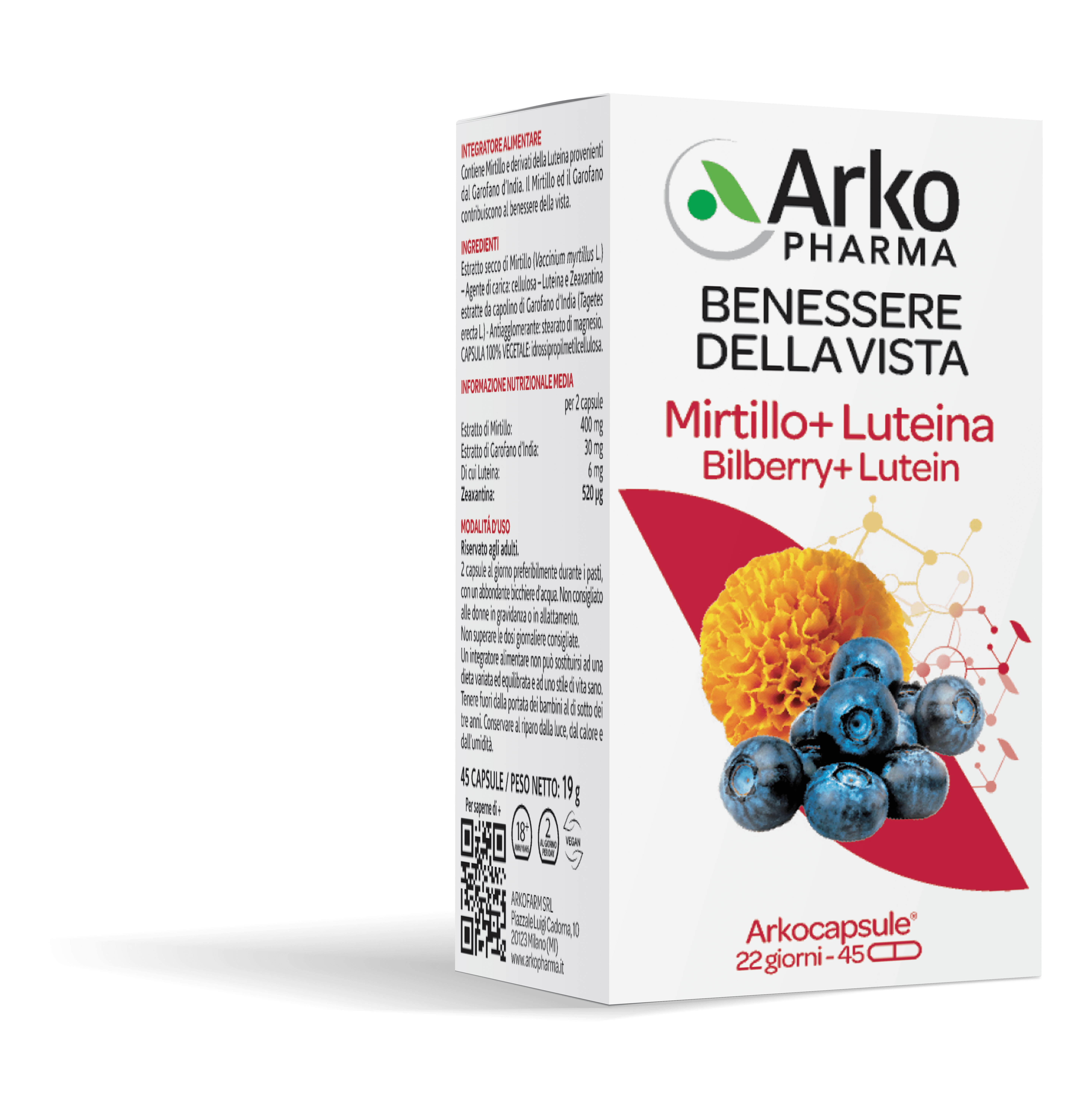ARKO CAPSULE MIRTILLO+LUTEINA 45 CAPSULE