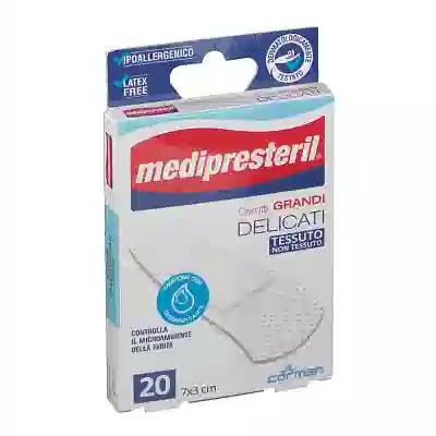 CEROTTO GRANDE MEDIPRESTERIL DELICATO TNT 7X3CM 20 PEZZI