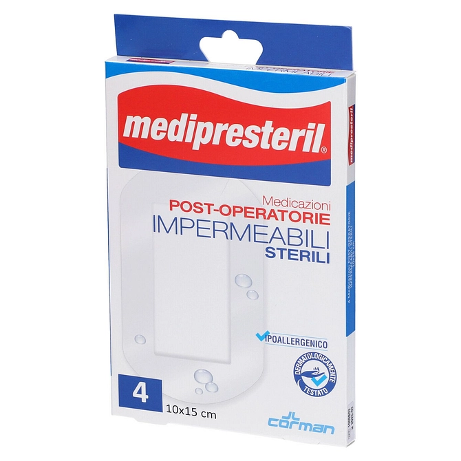 Medicazione Post Operatoria Medipresteril Impermeabile 10 X15 Cm 4 Pezzi
