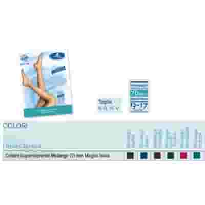 SAUBER COLLANT 70 DENARI SUPER COPRENTE MAGLIA LISCIA MELANGE GRAFITE 4 LINEA CLASSICA