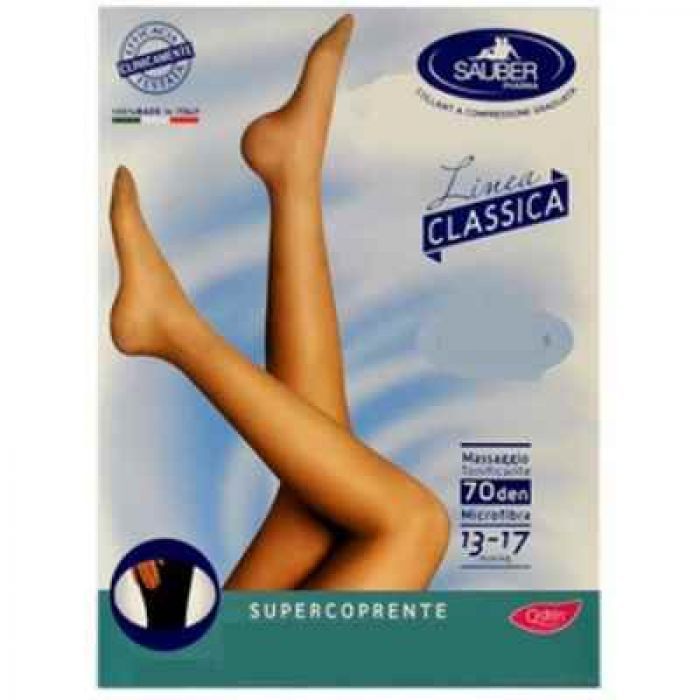 SAUBER COLLANT 70 DENARI SUPER COPRENTE MAGLIA LISCIA MELANGE JEANS 4 LINEA CLASSICA