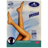 SAUBER COLLANT 70 DENARI SUPER COPRENTE MAGLIA LISCIA MELANGE JEANS 4 LINEA CLASSICA