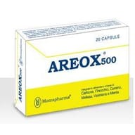 Integratore Areox 500 per digestione e gas, 20 capsule