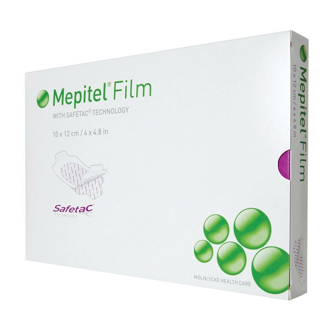 Medicazione In Film Di Poliuretano Con Strato Di Contatto In Silicone Morbido Mepitel Film 10,5 Cmx12 Cm 10 Pezzi