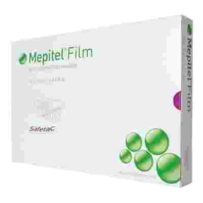 MEDICAZIONE IN FILM DI POLIURETANO CON STRATO DI CONTATTO IN SILICONE MORBIDO MEPITEL FILM 10,5CMX12CM 10 PEZZI