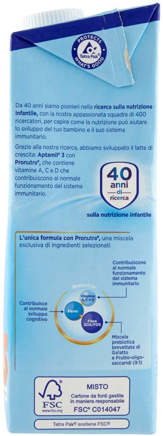 Latte Crescita Aptamil 3 con Pronutra+, 1000ml