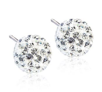 Orecchino Blomdahl Crystal Ball 6mm White anallergico