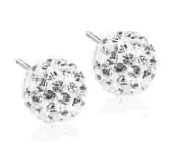 Orecchino Blomdahl Crystal Ball 6mm White anallergico