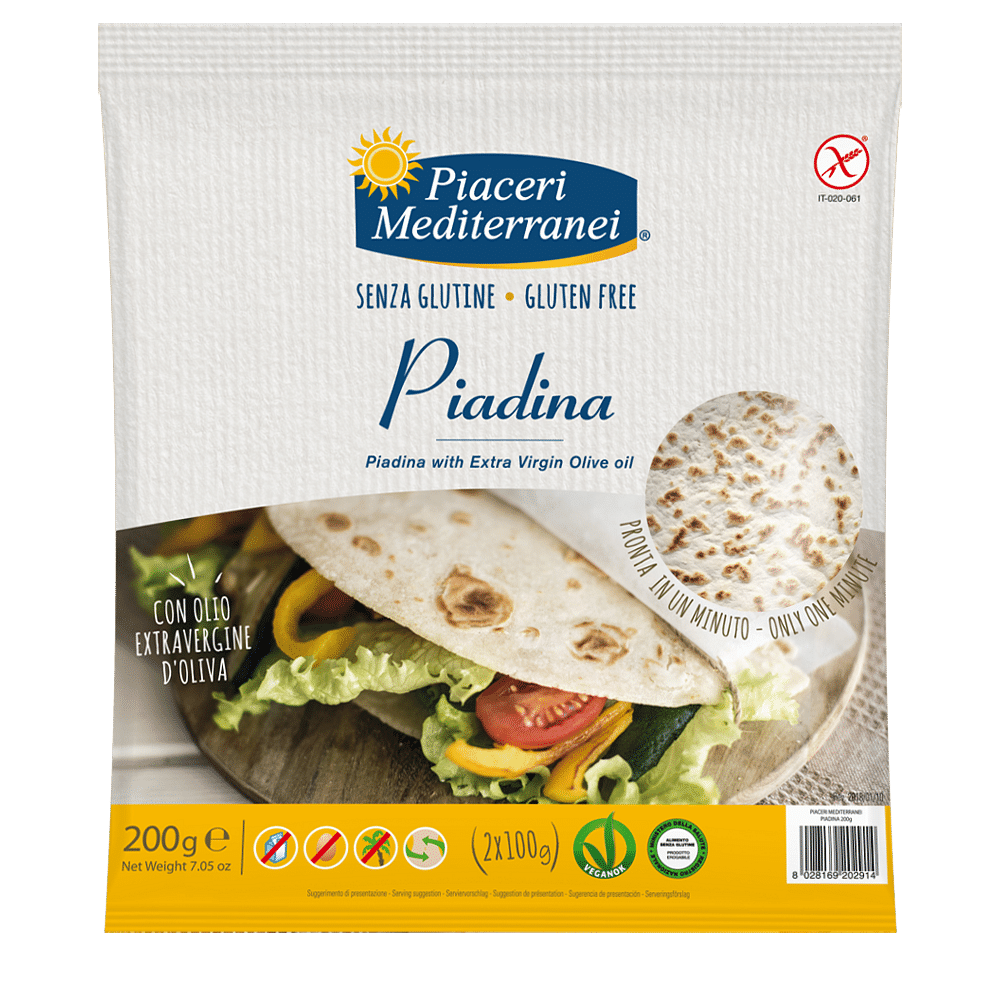 Piaceri Mediterranei Piadina Olio D'oliva 200 Grammi