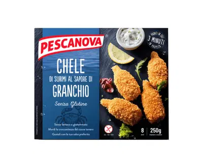 PESCANOVA CHELE SURIMI AL SAPORE DI GRANCHIO 250 G PESCANOVA CHELE SURIMI AL SAPORE DI GRANCHIO 250 G
