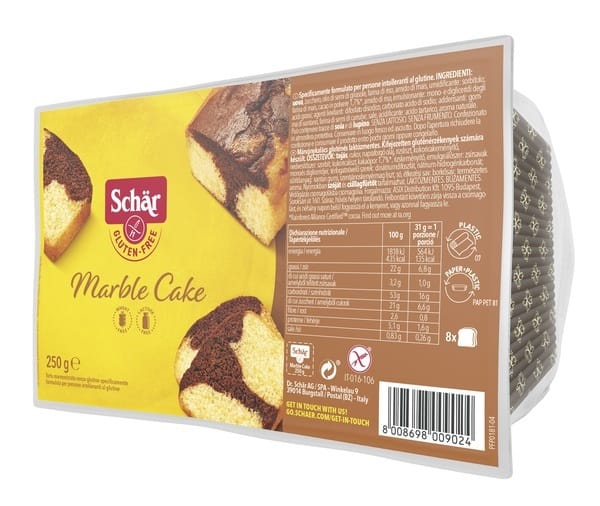 Torta Schär Marble Cake senza glutine e lattosio, 250g