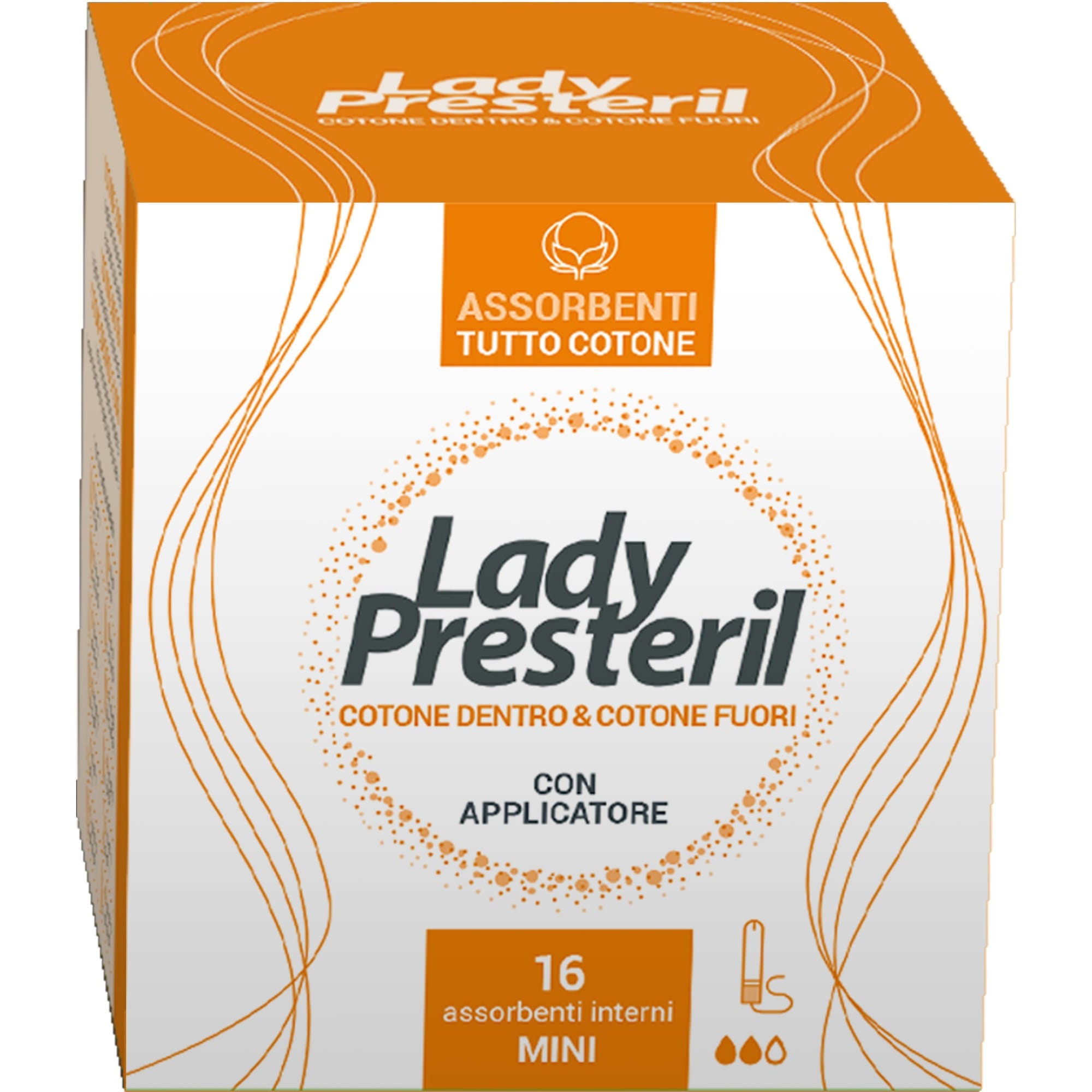 Assorbenti interni Lady Presteril Mini in cotone, 16 pezzi