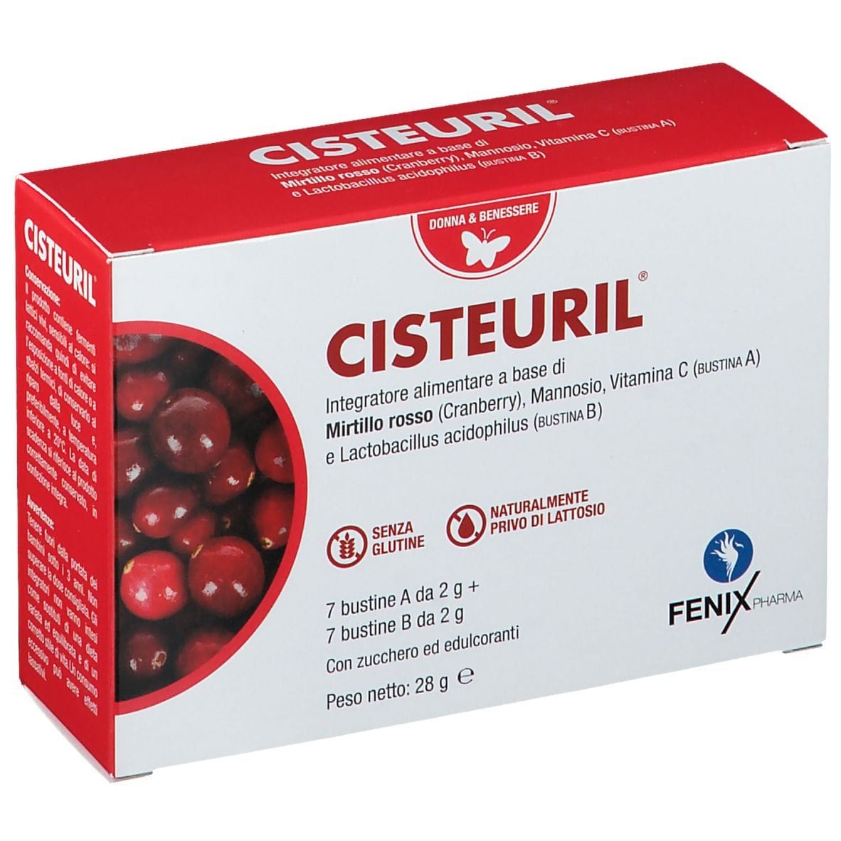 Integratore Cisteuril 7+7 per le vie urinarie, bustine