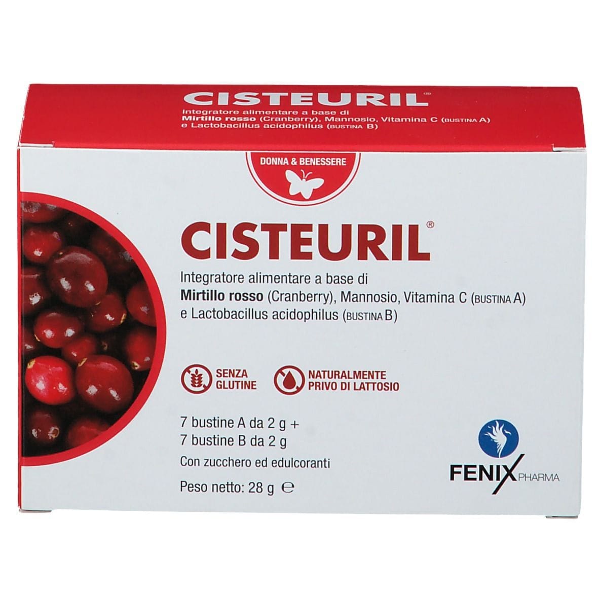 Integratore Cisteuril 7+7 per le vie urinarie, bustine