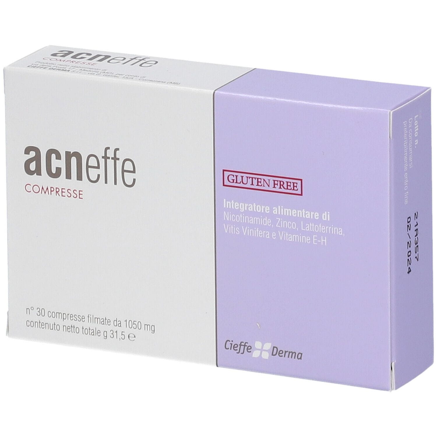 Acneffe integratore per pelle acneica, 30 compresse