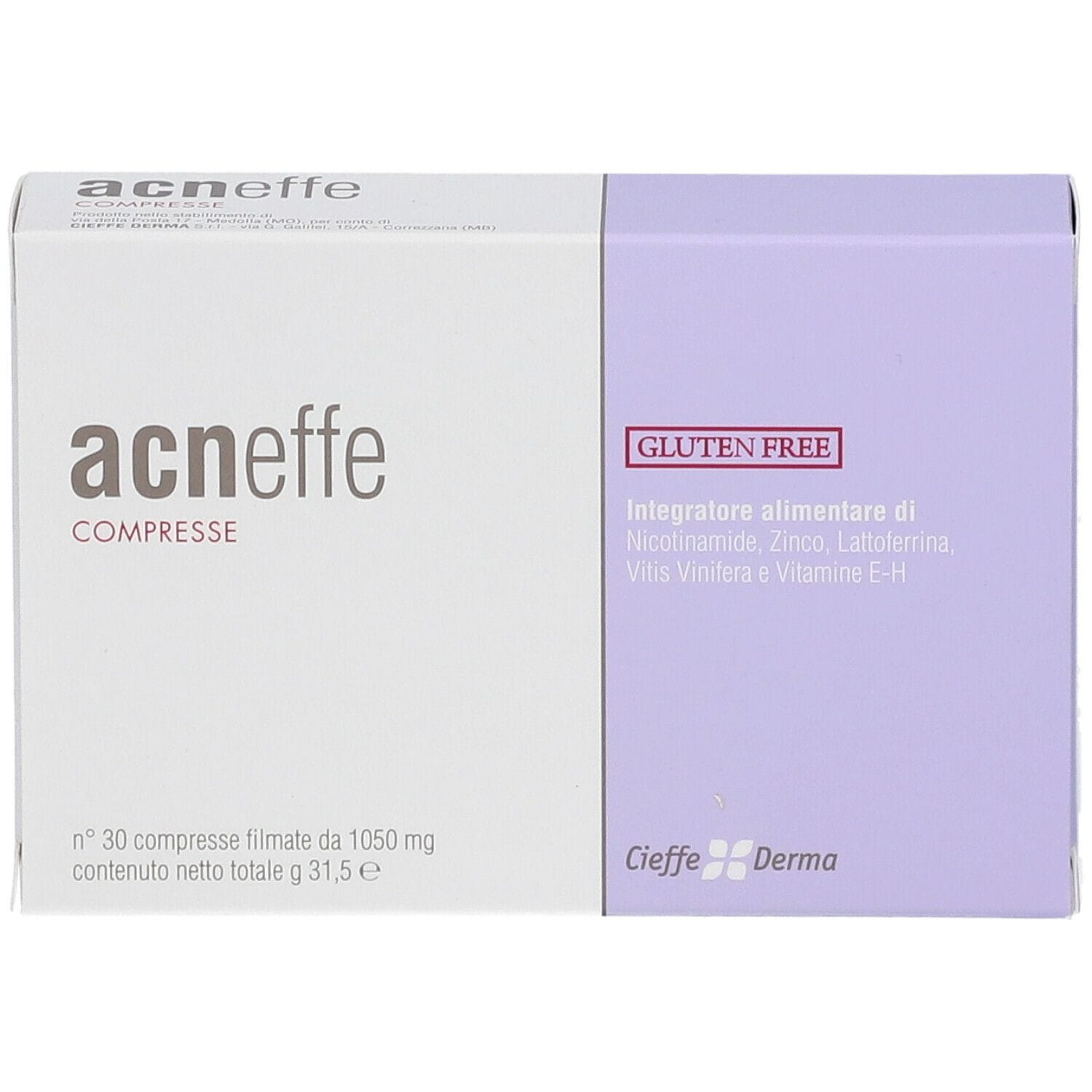 Acneffe integratore per pelle acneica, 30 compresse