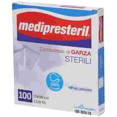 GARZA COMPRESSA MEDIPRESTERIL FU STERILE MONOUSO 10X10CM 100PEZZI