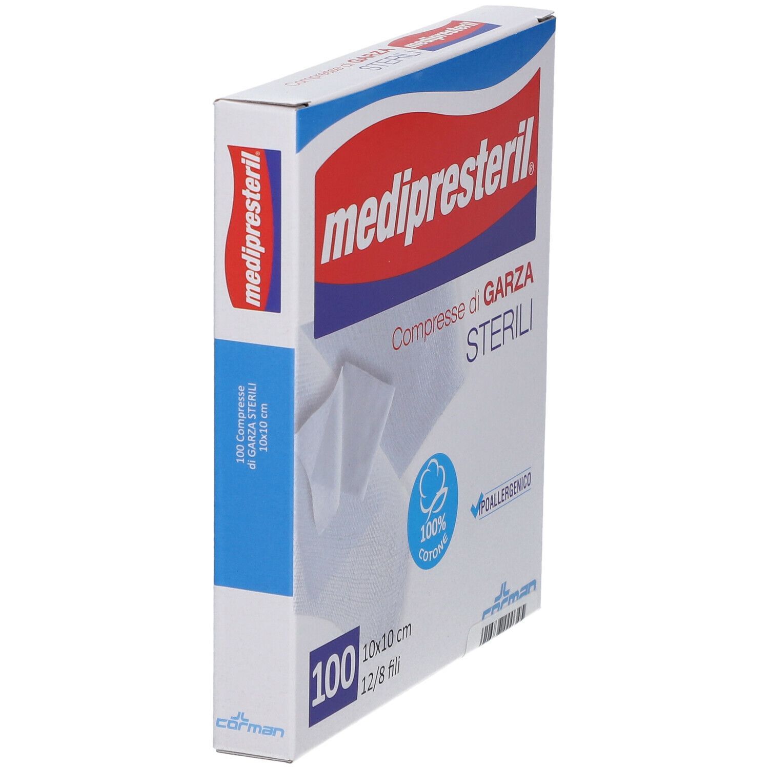 GARZA COMPRESSA MEDIPRESTERIL FU STERILE MONOUSO 10X10CM 100PEZZI