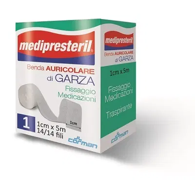 BENDA AURICOLARE MEDIPRESTERIL 12/8 FU M5X2CM 14/14 FILI BENDA AURICOLARE MEDIPRESTERIL 12/8 FU M5X2CM 14/14 FILI
