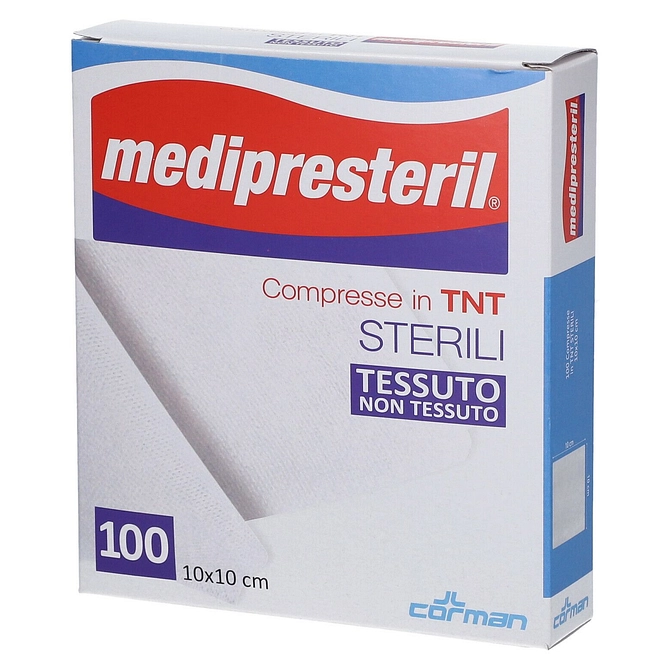 Garza Medipresteril Tessuto Non Tessuto Sterile Misura 10 X10 Cm 100 Pezzi