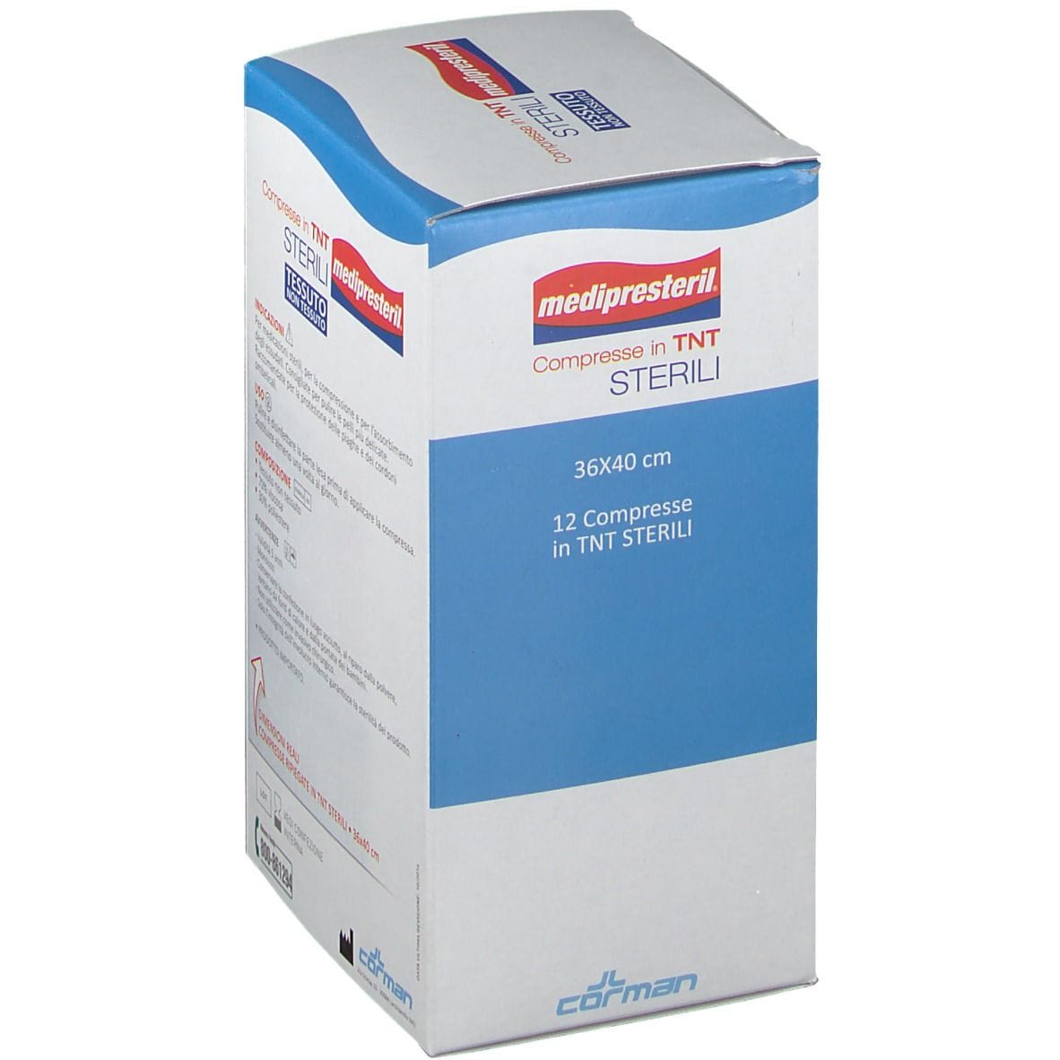 GARZA COMPRESSA STERILE MEDIPRESTERIL TESSUTO NON TESSUTO 36X40CM 12PEZZI
