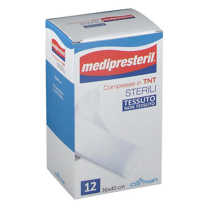 Garza Compressa Sterile Medipresteril Tessuto Non Tessuto 36 X40 Cm 12 Pezzi