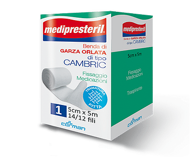 BENDA ORLATA MEDIPRESTERIL CAMBRIC M5X500CM 14/12 FILI