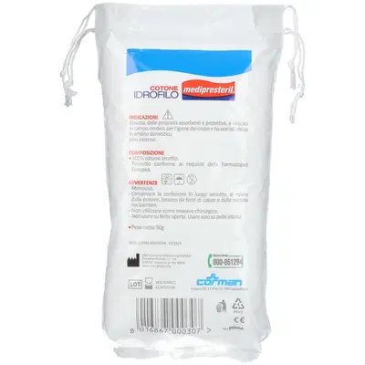 COTONE IDROFILO FU MEDIPRESTERIL 50 G COTONE IDROFILO FU MEDIPRESTERIL 50 G