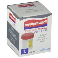 Contenitore urina sterile Medipresteril con tappo, 120ml