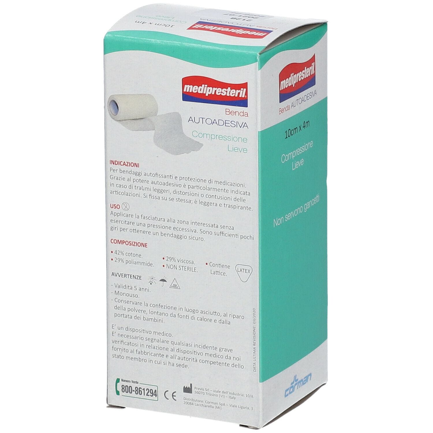 BENDA ADESIVA MEDIPRESTERIL 10X400CM
