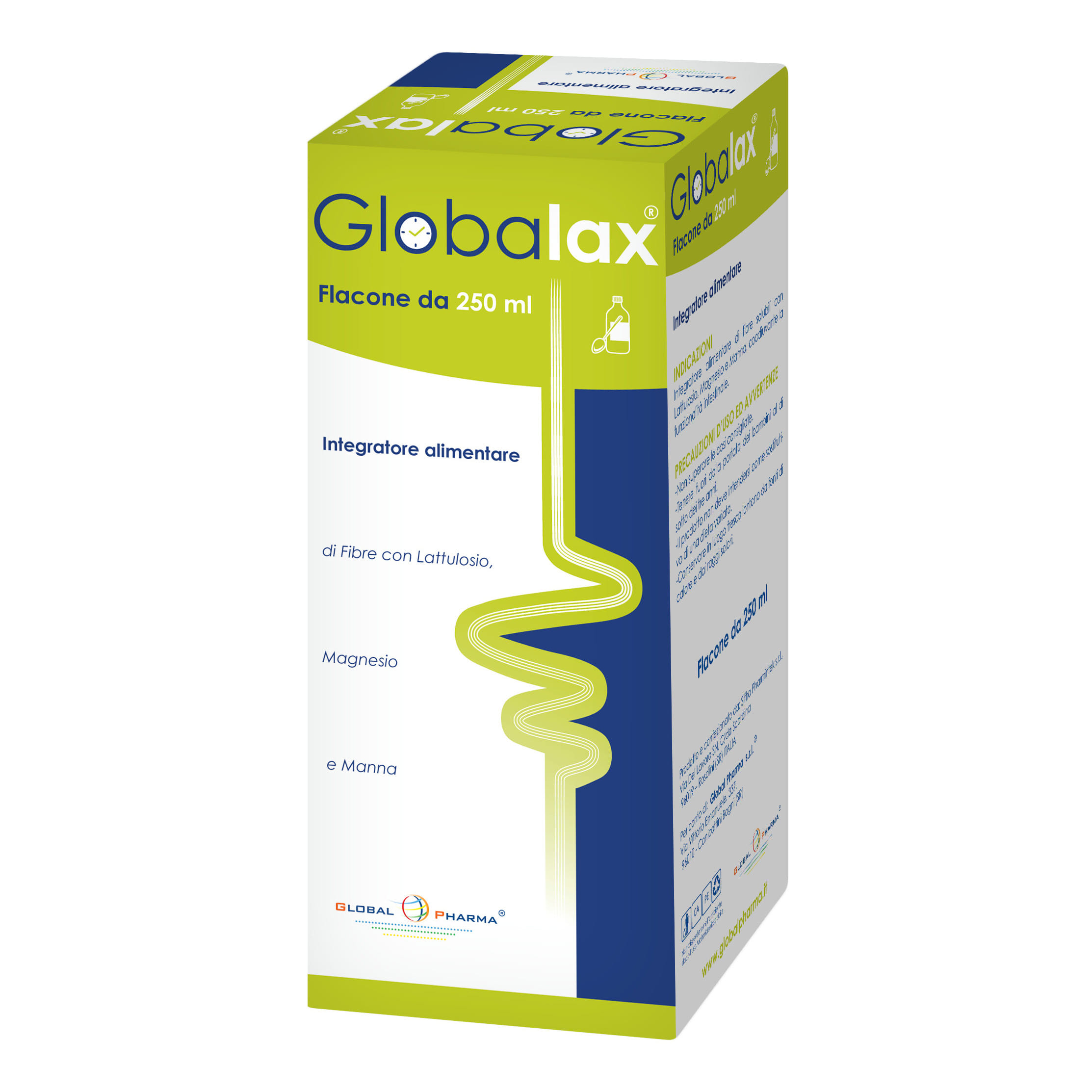 Globalax integratore di fibre con lattulosio e manna, 250ml
