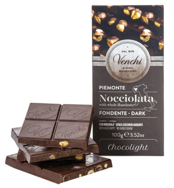 TAVOLETTA NOCCIOLATO FONDENTE CHOCOLIGHT VENCHI 100 G