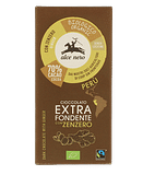 TAVOLETTA DI CIOCCOLATO FONDENTE BIO CON ZENZERO DELL'ECUADOR FAIRTRADE 50 G