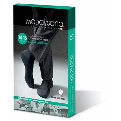 MODASANA GAMBALETTO 14/16 MMHG COTONE BLU TAGLIA S 1 PAIO MODASANA GAMBALETTO 14/16 MMHG COTONE BLU TAGLIA S 1 PAIO