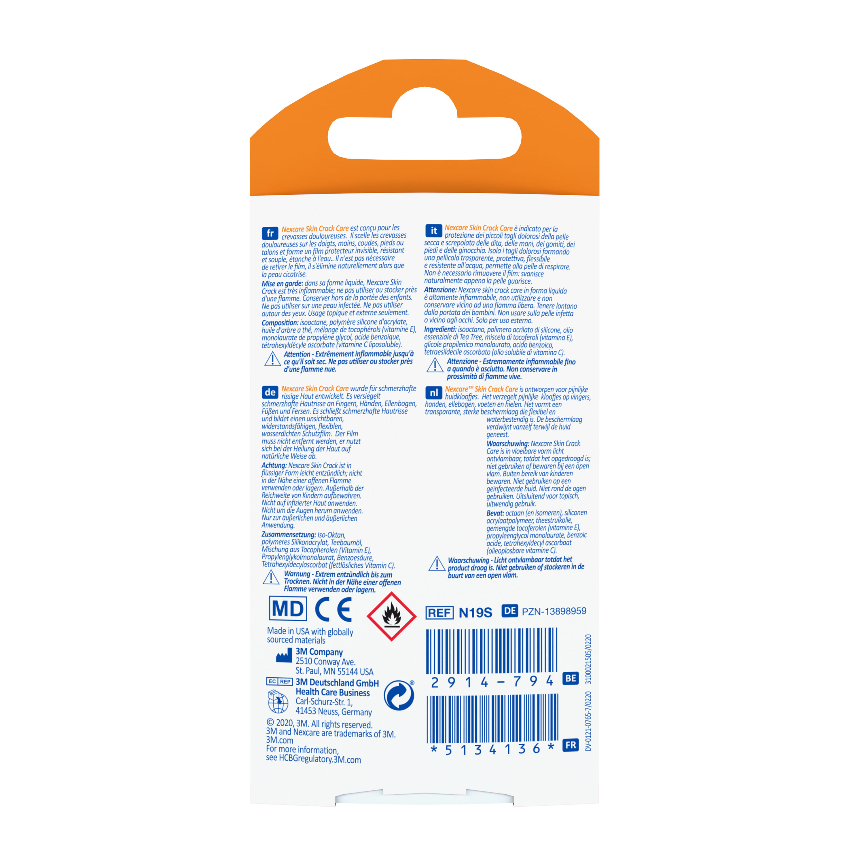Cerotto liquido Nexcare Skin Crack Care per screpolature 7ml