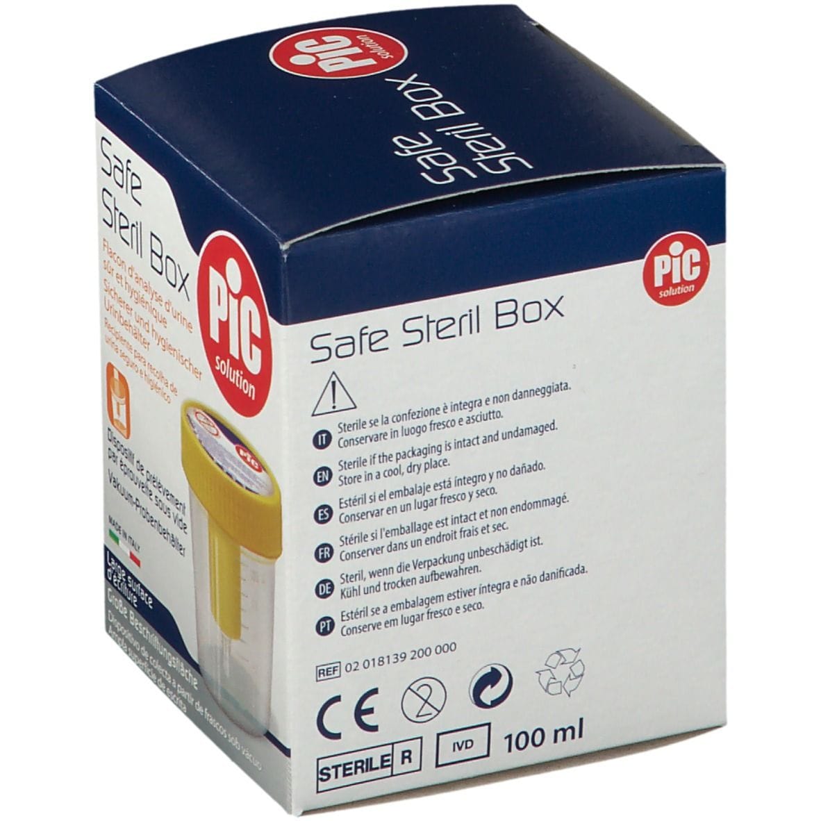 CONTENITORE PIC URINA 100 ML PRELEVAMENTO SOTTOVUOTO