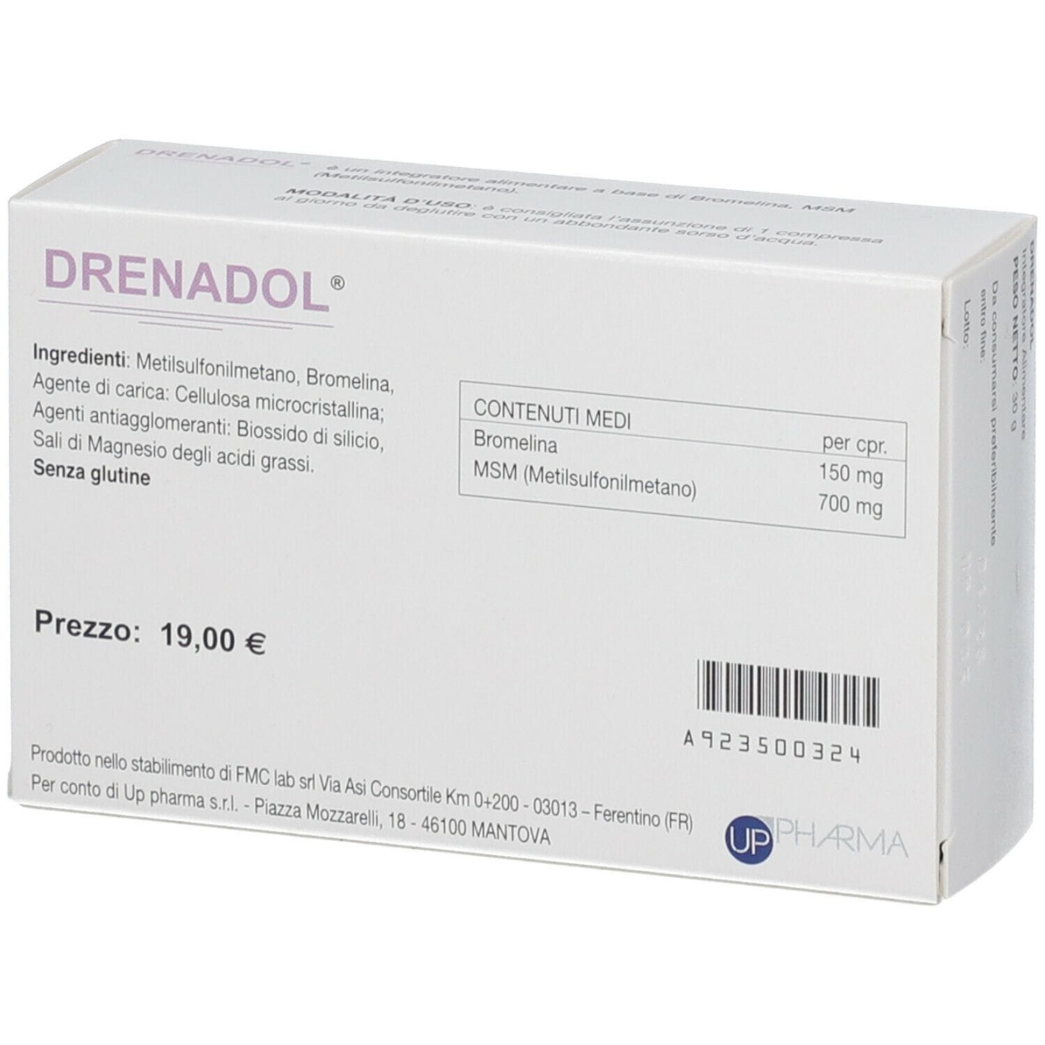 DRENADOL 30 COMPRESSE ASTUCCIO 30 G