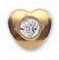 Orecchini Inverness Cuore Crystal placcati oro 24kt, 4mm