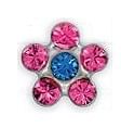 INVERNESS ORECCHINI FIORE ROSA/ZAFFIRO GAMBO TITANIO R804ST