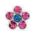 INVERNESS ORECCHINI FIORE ROSA/ZAFFIRO GAMBO TITANIO R804ST