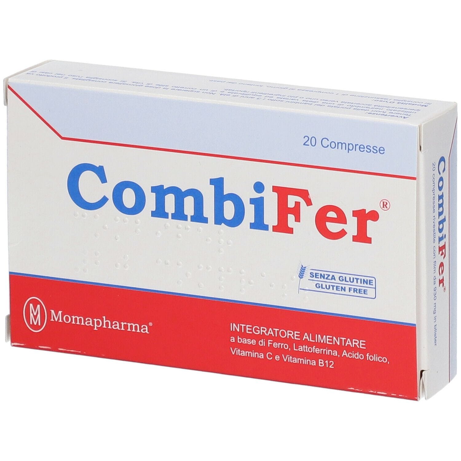 Integratore di ferro Combifer, 20 compresse per l'energia