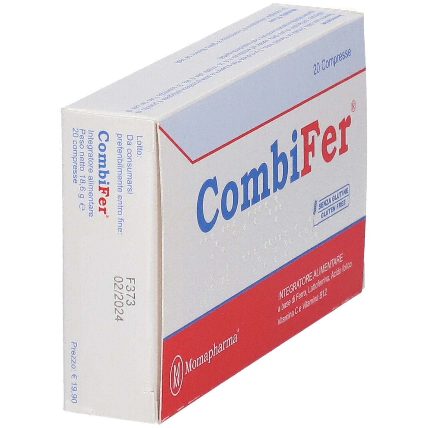 Integratore di ferro Combifer, 20 compresse per l'energia