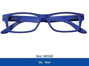 OCCHIALE PREMONTATO PRONTOLEGGO VINTAGE BLU DIOTTRIE +2,5 OCCHIALE PREMONTATO PRONTOLEGGO VINTAGE BLU DIOTTRIE +2,5