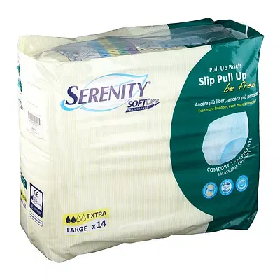 PANNOLONE A MUTANDINA SERENITY PULL UP BE FREE SD EXTRA LARGE 14 PEZZI PANNOLONE A MUTANDINA SERENITY PULL UP BE FREE SD EXTRA LARGE 14 PEZZI