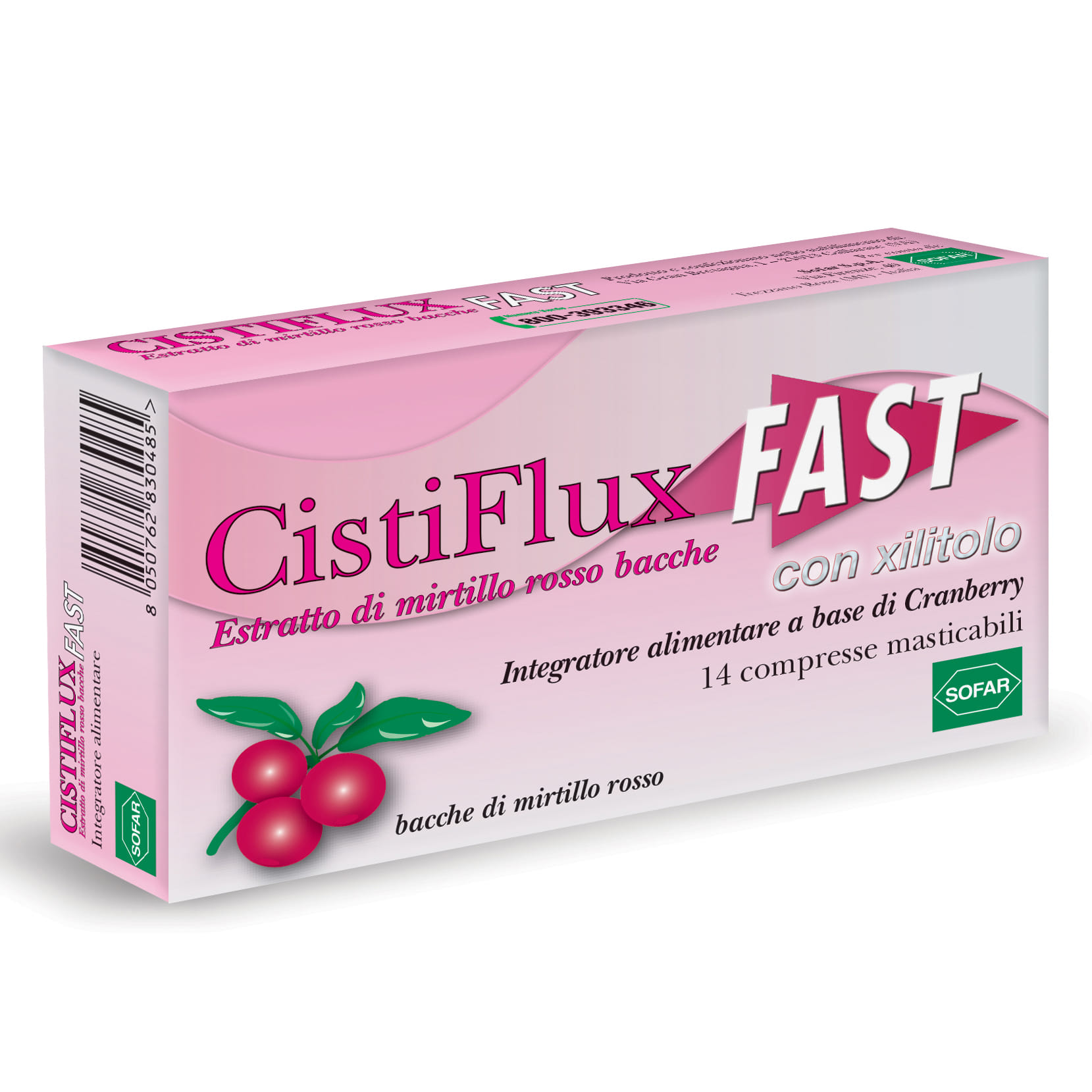 Integratore Cistiflux Fast per il benessere urinario, 14 compresse