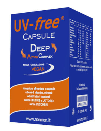 Integratore Normon UV Free antiossidante sole, 30 capsule
