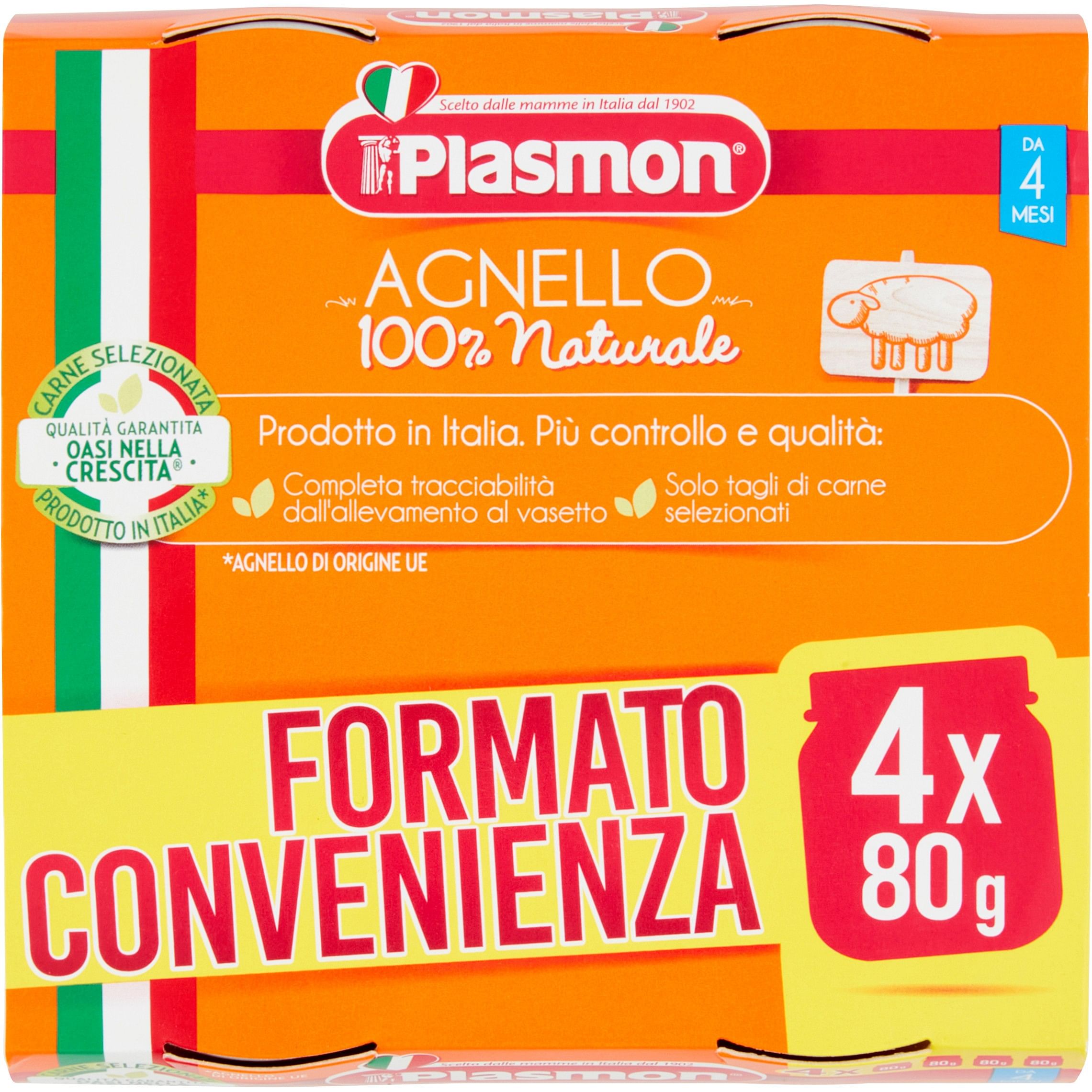 Plasmon Omogeneizzato Agnello 4 X 80 G