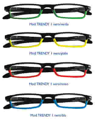 TWINS SILVER TRENDY OCCHIALE PREMONTATO NERO/BLU +3,00
