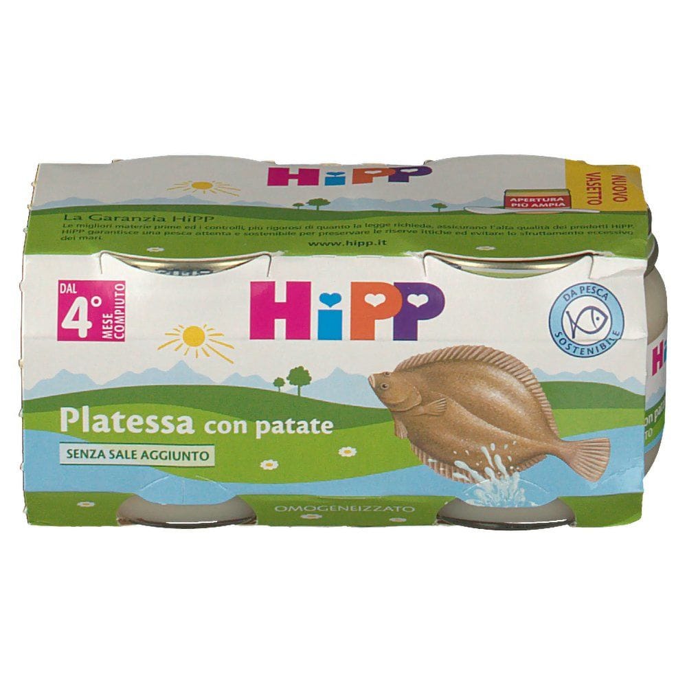 HIPP OMOGENEIZZATO PLATESSA CON PATATE 2X80 G